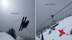 Read more about the article Skier Crashes Into Chairlift During Big Air Stunt, Insane Video!