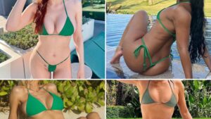 Read more about the article Lucky Ladies In Green Bikinis — Guess Who!