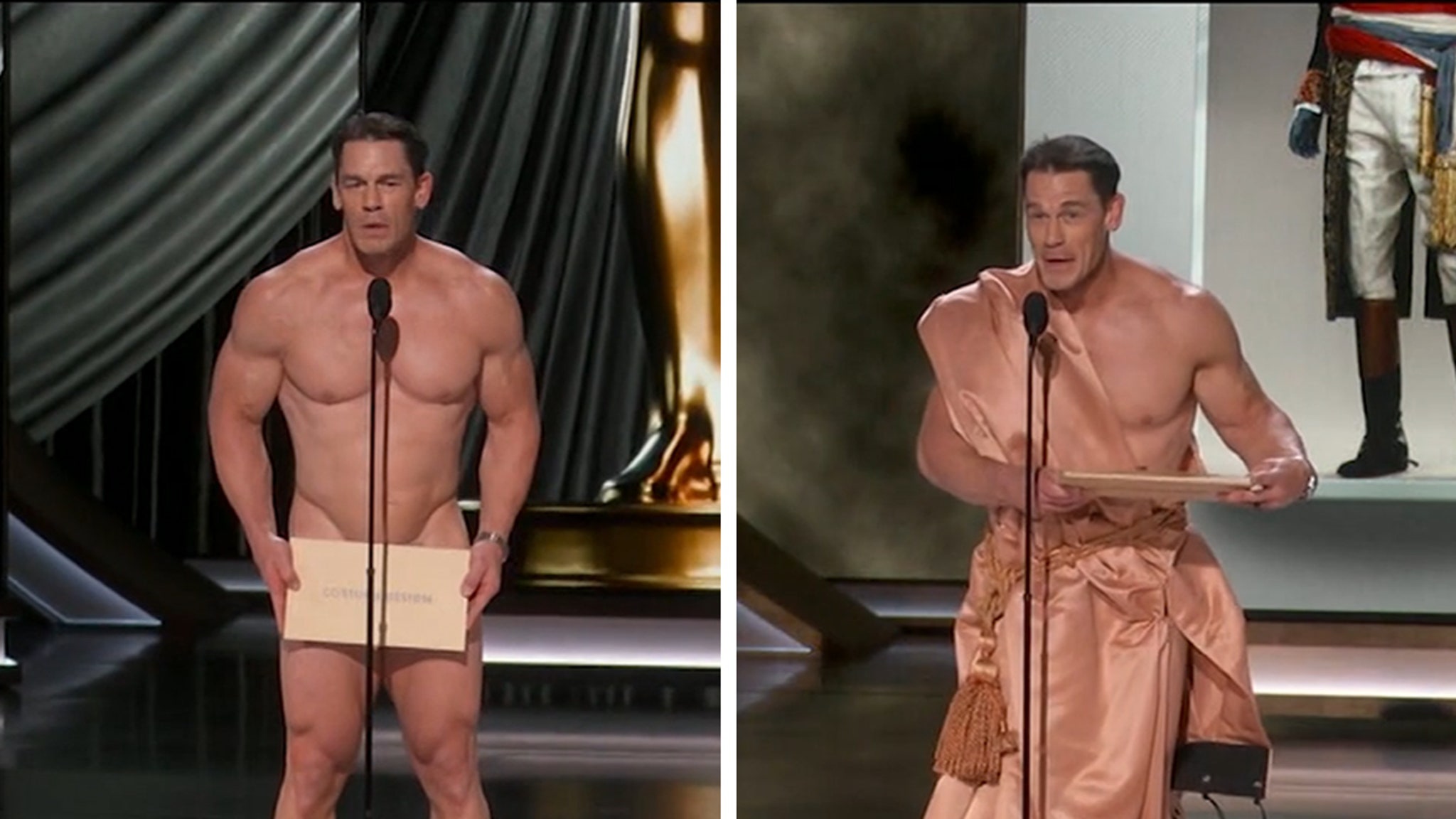 You are currently viewing John Cena Undergoes Quick Wardrobe Change After Naked Oscars Moment