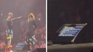 Read more about the article Drake and Lil Wayne Spotted Rapping Lyrics From Teleprompter On 'Blur' Tour