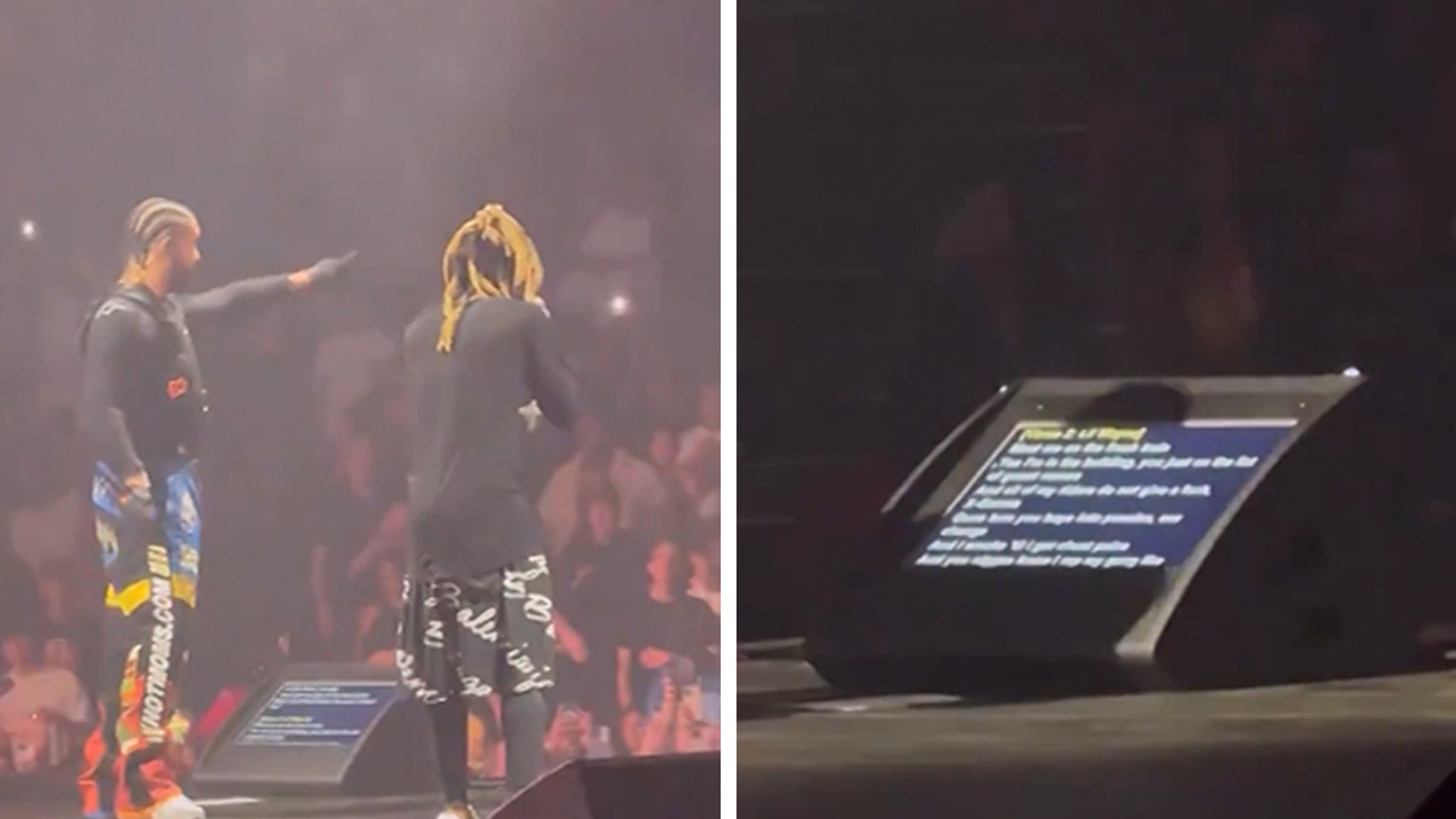 You are currently viewing Drake and Lil Wayne Spotted Rapping Lyrics From Teleprompter On 'Blur' Tour