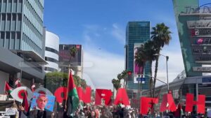 Read more about the article Pro-Palestine Protest Overtakes Streets of L.A. Ahead of Oscars