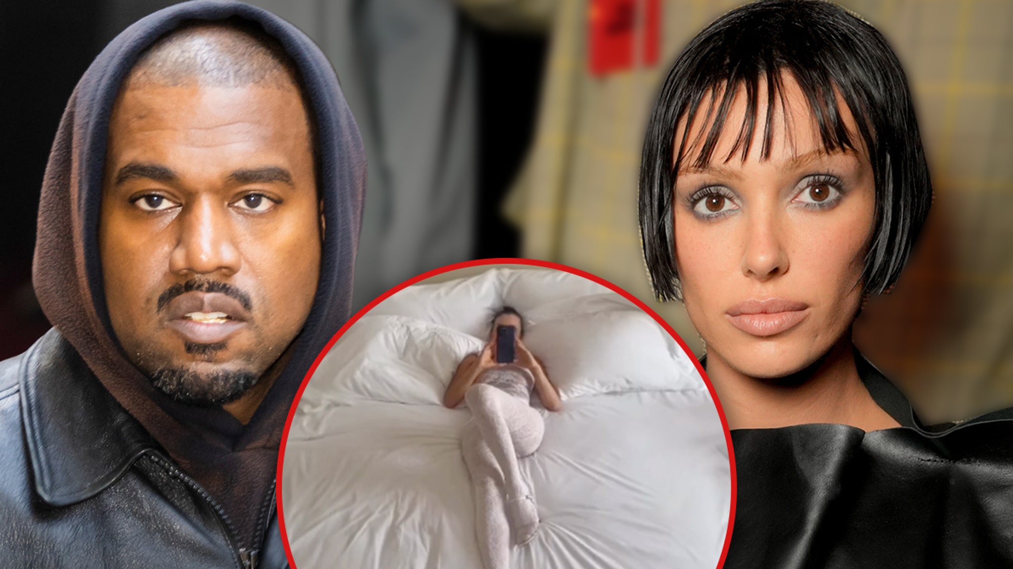 You are currently viewing Kanye West filma a Bianca Censori tumbada en la cama y con un sexy atuendo