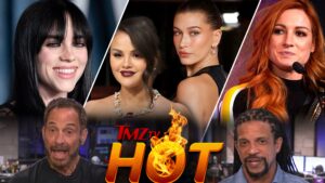 Read more about the article TMZ TV Hot Takes: Billie Eilish Shades Taylor Swift, Hailey Refuels Selena Feud, Becky Lynch Citizenship