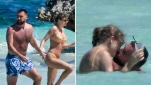 Read more about the article Taylor Swift & Travis Kelce Pack on PDA While Swimming In the Bahamas